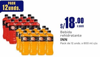 Makro Bebida rehidratante INN Pack de 12 unds. x 600 ml c/u oferta