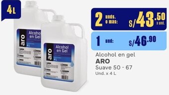 Makro Alcohol en Gel ARO Suave 50 - 67 Und. x 4 L oferta
