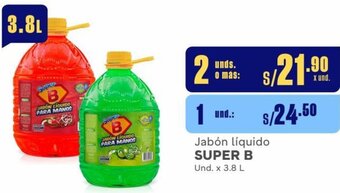 Makro Jabón líquido SUPER B 2Unds. x 3.8 L oferta