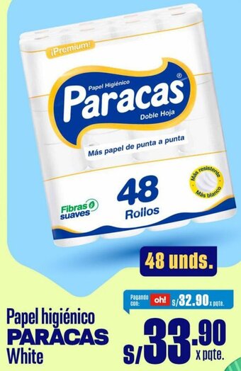 Makro Papel Higiénico PARACAS White oferta