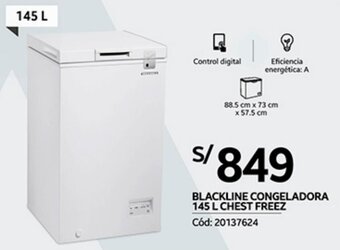Plaza Vea BLACKLINE CONGELADORA 145 L CHEST FREEZ oferta