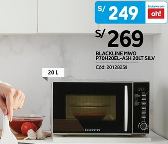 Plaza Vea BLACKLINE MWO P70H20EL-A5H 20LT SILV Cód: 20128258 oferta