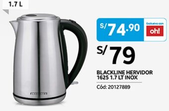 Plaza Vea BLACKLINE HERVIDOR 1625 1.7 LT INOX oferta