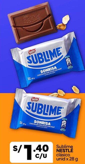 Plaza Vea Sublime NESTLÉ clásico unid x 28 g oferta