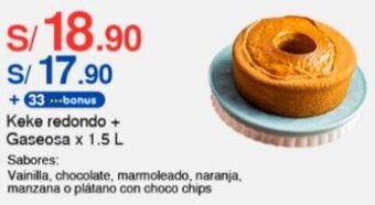 Metro Keke redondo + Gaseosa x 1.5 L oferta