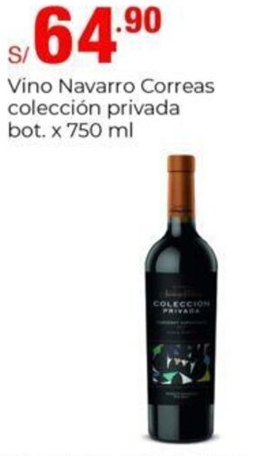 Metro Vino Navarro Correas colección privada bot. x 750 ml oferta
