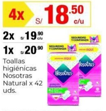Metro Toallas higiénicas Nosotras Natural x 42 uds. oferta