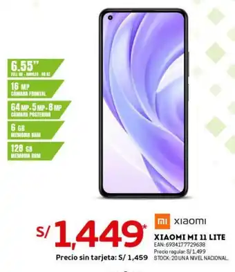 Tottus Xiaomi M1 11 Lite oferta