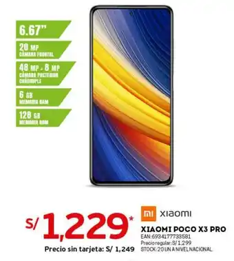 Tottus Xiaomi Poco X3 Pro oferta