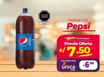 Vega Gaseosa x 3 lt. Pepsi oferta