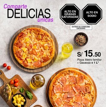 Metro Pizza Metro familiar + Gaseosa x1 L* oferta