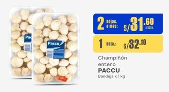 Makro Champiñón entero PACCU Bandeja x 1 kg oferta
