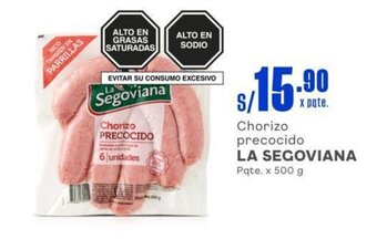 Makro Chorizo precocido LA SEGOVIANA Pqte. x 500 g oferta