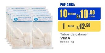 Makro Tubos de calamar VIMA Bolsa x 1 kg oferta