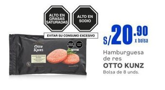 Makro Hamburguesa de res OTTO KUNZ Bolsa de 8 unds. oferta
