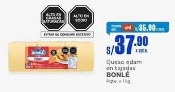 Makro Queso edam en tajadas BONLÉ Pqte. x 1 kg oferta