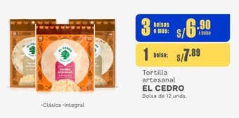 Makro Tortilla artesanal EL CEDRO Bolsa de 12 unds. oferta