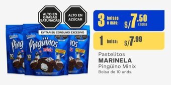 Makro Pastelitos MARINELA Pingüino Minix Bolsa de 10 unds. oferta