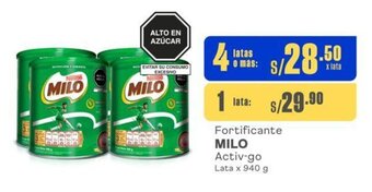 Makro Fortificante MILO Activ-go Lata x 940 g oferta