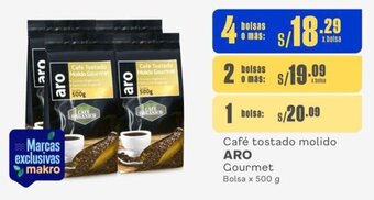 Makro Café tostado molido ARO Gourmet Bolsa x 500 g oferta