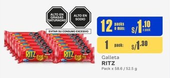 Makro Galleta RITZ Pack x 58.6 / 52.5 g oferta