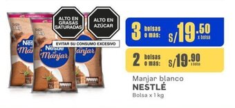 Makro Manjar blanco NESTLÉ Bolsa x 1 kg x 2 bolsas oferta