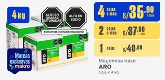 Makro Mayonesa base ARO Caja x x 4 kg oferta