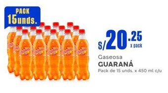 Makro Gaseosa GUARANÁ Pack de 15 unds. x 450 ml c/u oferta