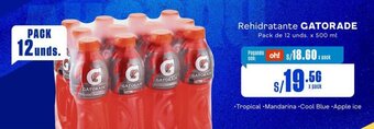 Makro Rehidratante GATORADE Pack de 12 unds. x 500 mt oferta