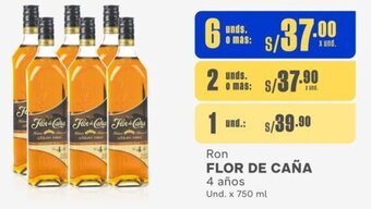 Makro Ron FLOR DE CAÑA 4 años Und. x 750 ml oferta