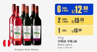 Makro Vino VIÑA VIEJA Semi seco Und. x 750 ml oferta