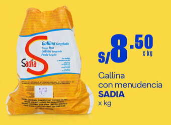 Plaza Vea Gallina con menudencia SADIA x kg oferta