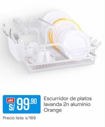 Promart Escurridor de platos lavanda 2n aluminio Orange oferta