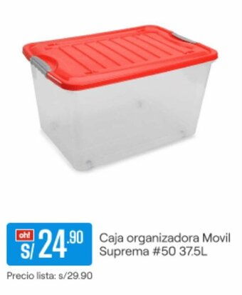 Promart Caja organizadora Movil Suprema #50 37.5L oferta