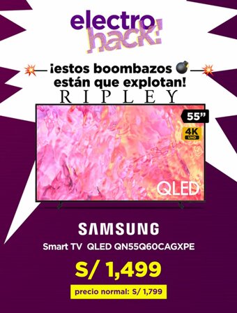 Ripley Smart TV QLED QN55Q60CAGXPE oferta