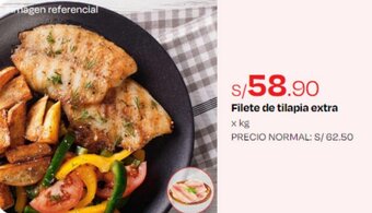Wong Filete de tilapia extra x kg oferta