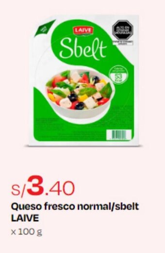 Wong Queso fresco normal/sbelt LAIVE x 100g oferta
