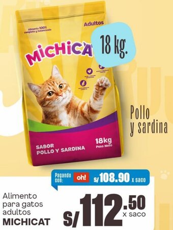 Makro Alimento para gatos adultos MICHICAT 18kg oferta