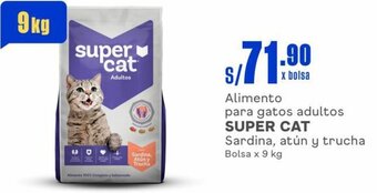 Makro Alimento para gatos adultos SUPER CAT Sardina, atún y trucha Bolsa x 9 kg oferta