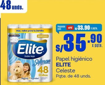 Makro Papel higiénico ELITE Celeste Pqte. de 48 unds. oferta