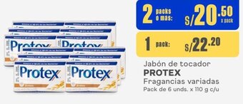 Makro Jabón de tocador PROTEX Fragancias variadas 2 Packs de 6 unds. x 110 g c/u oferta