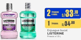 Makro Enjuague bucal LISTERINE 2Frascos x 1.5 L oferta