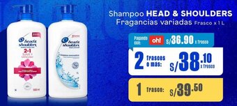 Makro HEAD & SHOULDERS Shampoo 2 Frascos x 1 L oferta