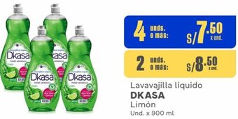 Makro DKASA Lavavajilla líquido Limón 4Unds. x 900 ml oferta