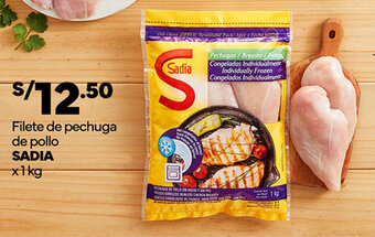 Plaza Vea Filete de pechuga de pollo SADIA x 1kg oferta