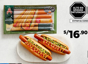 Plaza Vea Frankfurter kilométrico BRAEDT pq x 500g oferta