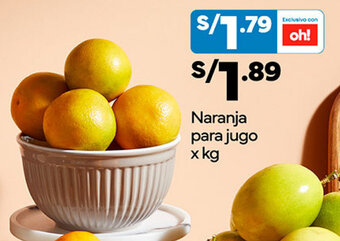 Plaza Vea Naranja para jugo x kg oferta