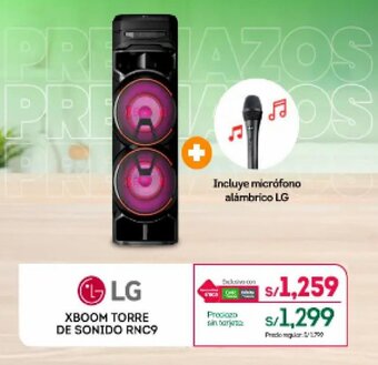 Tottus LG XBOOM TORRE DE SONIDO RNC9 oferta
