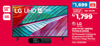 Plaza Vea LG UHD TV 50" UR8750 THINQ AI (2023) oferta