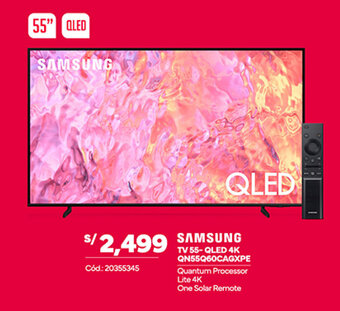 Plaza Vea SAMSUNG TV 55- QLED 4K QN55Q60CAGXPE oferta